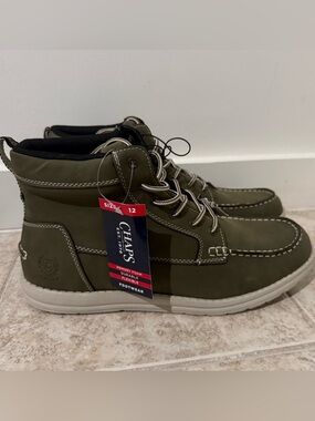 Chaps Olive Green Men's High-Top Casual Boots - Size 12